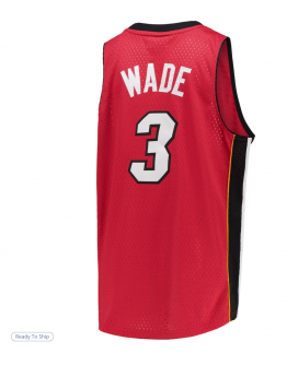 Youth Miami Heat Dwyane Wade Mitchell & Ness Red 2005/06 Hardwood Classics Swingman Jersey