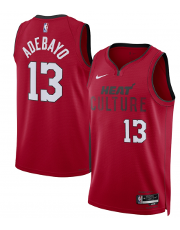 Unisex Miami Heat Bam Adebayo Nike Red 2024/25 Swingman Player Jersey - City Edition