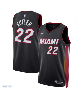 Unisex Miami Heat Jimmy Butler Nike Black Swingman Jersey - Icon Edition