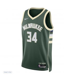 Unisex Milwaukee Bucks Giannis Antetokounmpo Nike Hunter Green Swingman Jersey - Icon Edition