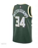 Unisex Milwaukee Bucks Giannis Antetokounmpo Nike Hunter Green Swingman Jersey - Icon Edition