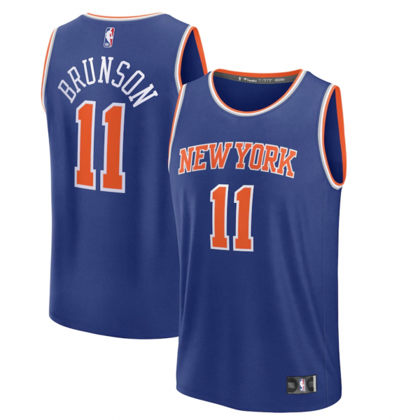 Youth New York Knicks Jalen Brunson Fanatics Blue Fast Break Replica Player Jersey - Icon Edition