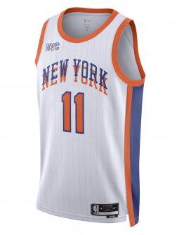 Unisex New York Knicks Jalen Brunson Nike White 2024/25 Swingman Player Jersey - City Edition