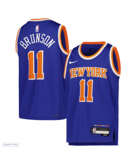 Youth New York Knicks Jalen Brunson Nike Blue Swingman Jersey - Icon Edition