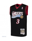 Youth Philadelphia 76ers Allen Iverson Mitchell & Ness Black Hardwood Classics Swingman Throwback Jersey