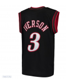 Youth Philadelphia 76ers Allen Iverson Mitchell & Ness Black Hardwood Classics Swingman Throwback Jersey