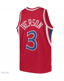 Youth Philadelphia 76ers Allen Iverson Mitchell & Ness Red 1996/97 Hardwood Classics Swingman Throwback Jersey