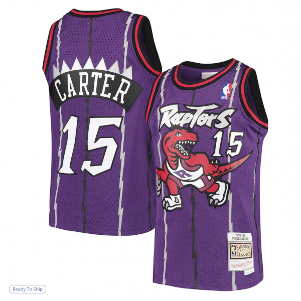 Youth Toronto Raptors Vince Carter Mitchell & Ness Purple 1998/99 Hardwood Classics Swingman Throwback Jersey