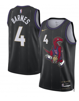 Unisex Toronto Raptors Scottie Barnes Nike Black 2024/25 Swingman Player Jersey - City Edition