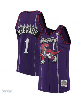 Men's Toronto Raptors Tracy McGrady Mitchell & Ness Purple Hardwood Classics Swingman Jersey