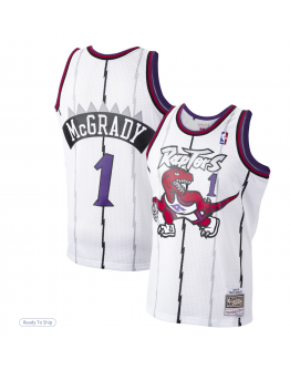 Men's Toronto Raptors Tracy McGrady Mitchell & Ness White 1998/99 Hardwood Classics Swingman Jersey