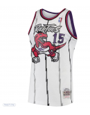 Men's Toronto Raptors Vince Carter Mitchell & Ness White 1998/99 Hardwood Classics Swingman Jersey