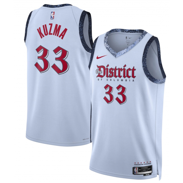 Unisex Washington Wizards Kyle Kuzma Nike Powder Blue 2024/25 Swingman Player Jersey - City Edition