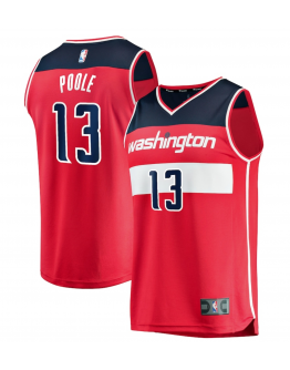 Men's Washington Wizards Jordan Poole Fanatics Red Fast Break Player Jersey - Icon Edition