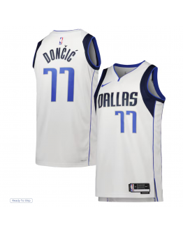 Unisex Dallas Mavericks Luka Dončić Nike White Swingman Jersey - Association Edition