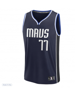 Men's Dallas Mavericks Luka Dončić Fanatics Navy Fast Break Player Jersey - Statement Edition