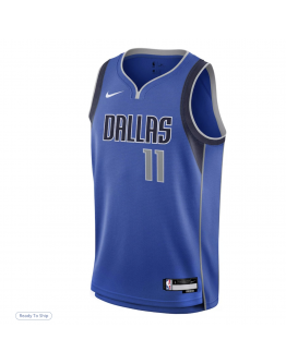 Unisex Dallas Mavericks Kyrie Irving Nike Blue Badge Swingman Replica Jersey - Icon Edition