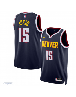 Unisex Denver Nuggets Nikola Jokic Nike Navy Swingman Jersey - Icon Edition