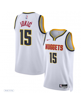 Unisex Denver Nuggets Nikola Jokic Nike White Swingman Jersey - Association Edition