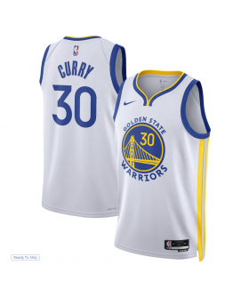 Unisex Golden State Warriors Stephen Curry Nike White Swingman Jersey - Association Edition