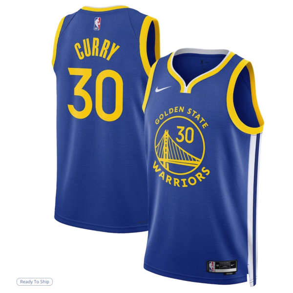 Unisex Golden State Warriors Stephen Curry Nike Royal Swingman Jersey - Icon Edition