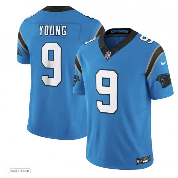 Men's Carolina Panthers Bryce Young Nike Blue Vapor F.U.S.E. Limited Jersey