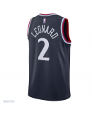 Unisex LA Clippers Kawhi Leonard Nike Navy 2024/25 Swingman Jersey - Icon Edition