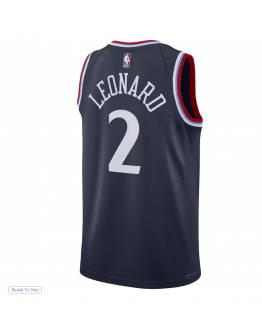 Unisex LA Clippers Kawhi Leonard Nike Navy 2024/25 Swingman Jersey - Icon Edition