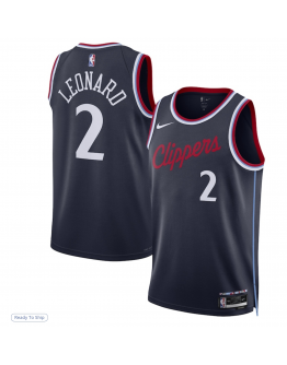 Unisex LA Clippers Kawhi Leonard Nike Navy 2024/25 Swingman Jersey - Icon Edition