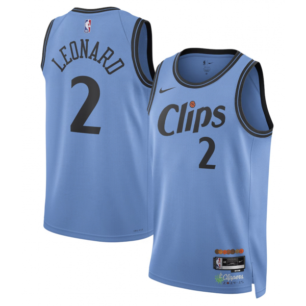 Unisex LA Clippers Kawhi Leonard Nike Light Blue 2024/25 Swingman Player Jersey - City Edition