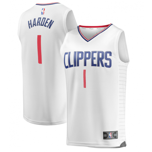 Men's LA Clippers James Harden Fanatics White Fast Break Player Jersey - Association Edition