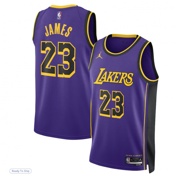 Unisex Los Angeles Lakers LeBron James Jordan Brand Purple Swingman Jersey - Statement Edition