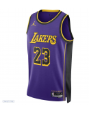 Unisex Los Angeles Lakers LeBron James Jordan Brand Purple Swingman Jersey - Statement Edition