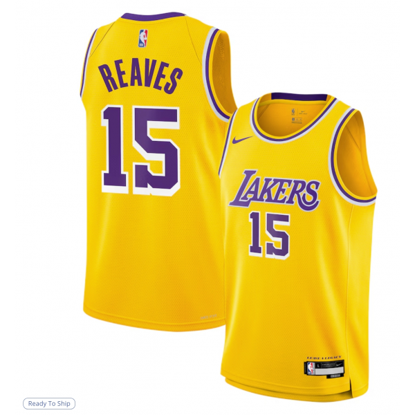 Youth Los Angeles Lakers Austin Reaves Nike Gold Swingman Jersey - Icon Edition