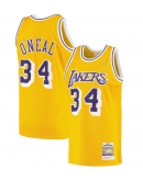 Men's Los Angeles Lakers Shaquille O'Neal Mitchell & Ness Gold 1996/97 Hardwood Classics Authentic Jersey