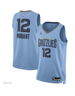 Unisex Memphis Grizzlies Ja Morant Jordan Brand Light Blue Swingman Jersey - Statement Edition