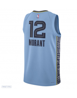 Unisex Memphis Grizzlies Ja Morant Jordan Brand Light Blue Swingman Jersey - Statement Edition