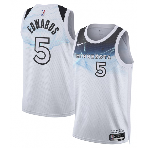 Unisex Minnesota Timberwolves Anthony Edwards Nike White 2024/25 Swingman Player Jersey - City Edition