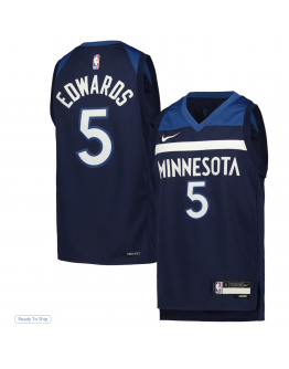 Youth Minnesota Timberwolves Anthony Edwards Nike Navy Swingman Jersey - Icon Edition