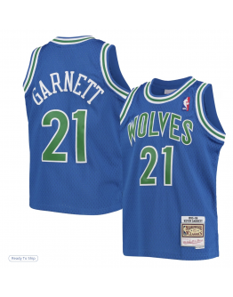 Youth Minnesota Timberwolves Kevin Garnett Mitchell & Ness Blue 1995-96 Hardwood Classics Swingman Jersey