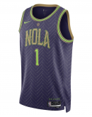 Unisex New Orleans Pelicans Zion Williamson Nike Purple 2024/25 Swingman Player Jersey - City Edition