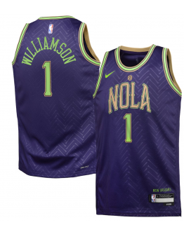 Youth New Orleans Pelicans Zion Williamson Nike Purple 2024/25 Swingman Player Jersey - City Edition