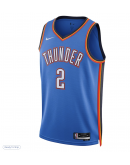 Unisex Oklahoma City Thunder Shai Gilgeous-Alexander Nike Blue Swingman Jersey - Icon Edition