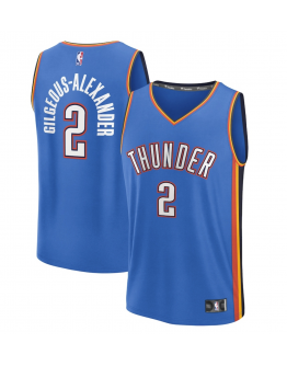 Youth Oklahoma City Thunder Shai Gilgeous-Alexander Fanatics Blue Fast Break Replica Player Jersey - Icon Edition