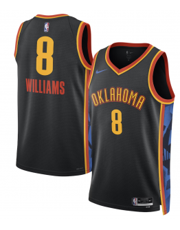 Unisex Oklahoma City Thunder Jalen Williams Nike Black 2024/25 Swingman Player Jersey - City Edition