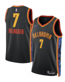 Unisex Oklahoma City Thunder Chet Holmgren Nike Black 2024/25 Swingman Player Jersey - City Edition