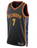 Unisex Oklahoma City Thunder Chet Holmgren Nike Black 2024/25 Swingman Player Jersey - City Edition