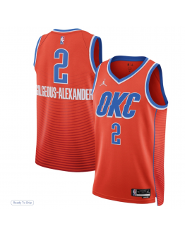 Unisex Oklahoma City Thunder Shai Gilgeous-Alexander Jordan Brand Orange Swingman Jersey - Statement Edition