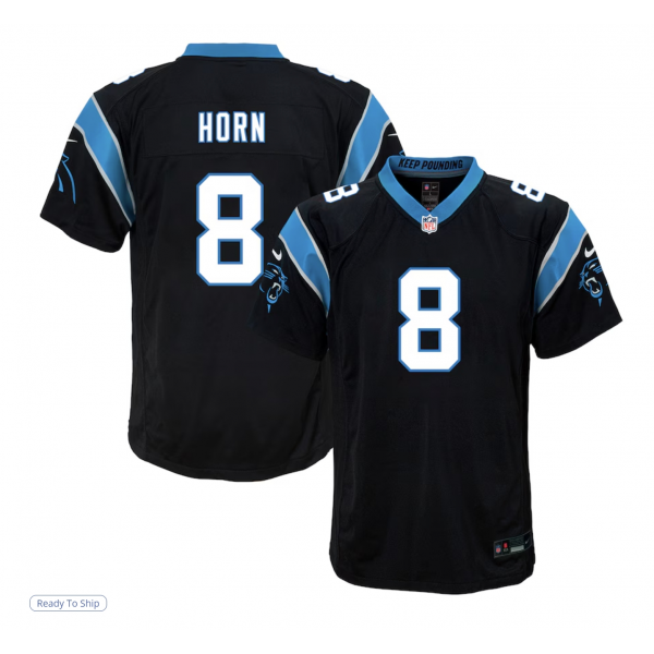 Youth Carolina Panthers Jaycee Horn Nike Black Game Jersey