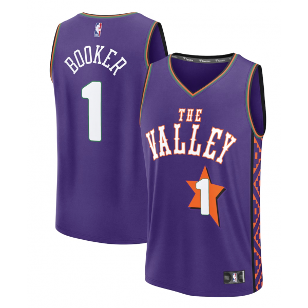 Youth Phoenix Suns Devin Booker Fanatics Purple 2024/25 Fast Break Player Jersey - City Edition